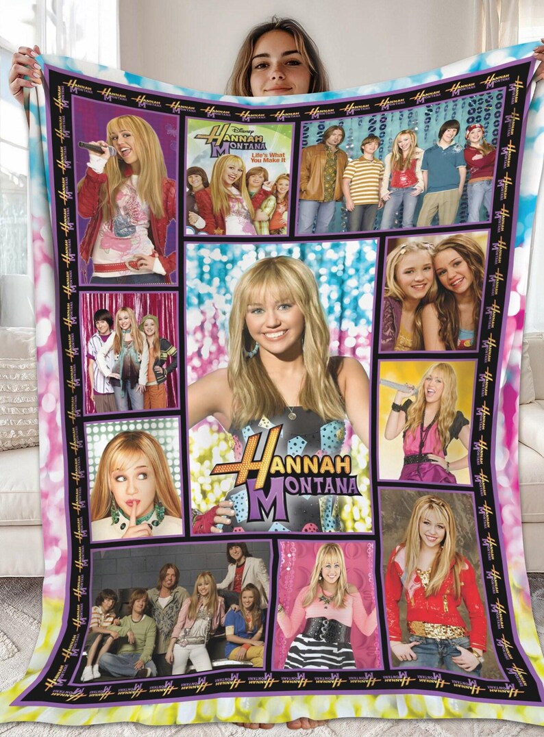 Hannah Montana Blanket, Disneyland Hannah Montana Blanket, Girls Trip Blanket, The Other Side of Me, WDW Blanket Gifts for Her image 2