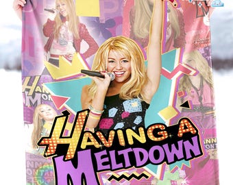 Hannah Montana Blanket, Having a Meltdown Hannah Montana, Disneyland Channel Movie, Hannah Montana Fan Gifts, Birthday Girl Gifts