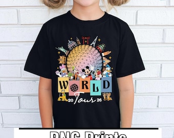 Download do PNG da Turnê Mundial do Epcot 2026, Centro Epcot da Disneylândia, Beba ao Redor do Mundo, PNG do Reino Mágico, Camiseta para Viagem em Família ao Epcot