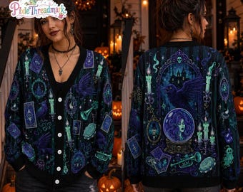 Haunted Mansion Ghost Host Cardigan, Ghost Host Butler Cardigan, Spooky Theme Park Outfit, Halloween Cosplay Gifts