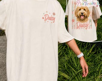 Camiseta personalizada con foto y nombre de mascota, colores cómodos, camiseta para mascotas, camiseta personalizada con foto de perro, regalo para amantes de los perros, regalo para mamás de gatos