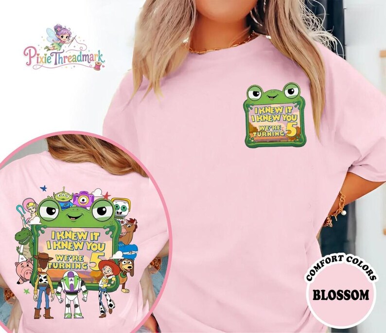 Personalized Toy Story Birthday Shirt, Retro Toy Story 5 Comfort Colors Shirt, Woody Buzz Jessie Tee, Toy Story DisneyFamily Trip Gift image 2