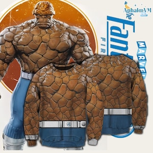 The Fantastic Four The Thing All Over Print Hoodie, Fantastic Four First Steps Shirt, Ben Grimm Thing Cosplay Costume, Halloween Gifts