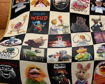Manta polar de la película Los Muppets, manta polar de los personajes de los Muppets, manta de la película de comedia, manta de Los Muppets, manta de los Muppets