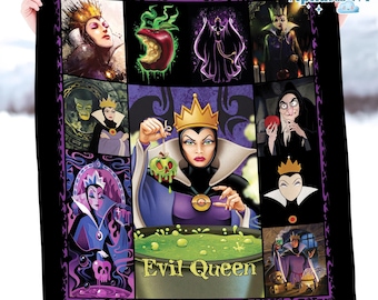 Evil Queen Villains Fleece Blanket | Villains Blanket | Magic Kingdom Villains Birthday Party Blanket | Wicked Queen Blanket