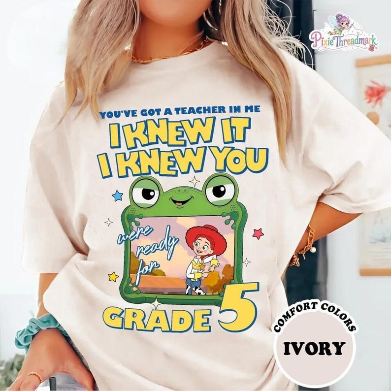 You've Got a Teacher in me Teacher Shirt, Retro Toy Story 5 Comfort Colors Shirt, Woody Buzz Jessie Tee, Toy STory DisneyFamily Trip Gift image 2