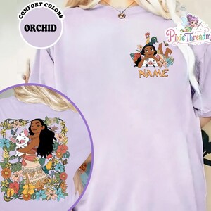 Custom Two-Sided Moana Shirt, Moana 2 Movie T-Shirt, Disneyland Moana Shirt, Princess Shirt, Moana Birthday Shirt, Family Vacation Shirt image 5