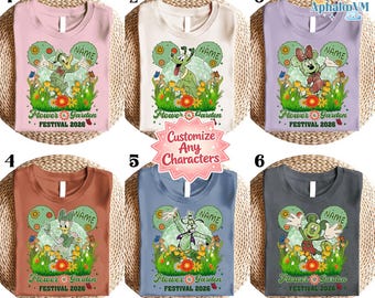 Custom Any Characters Mickey and Friends Epcot Flower & Garden Festival Shirt, Disneyland Epcot Flower and Garden Shirt,All Characters Shirt