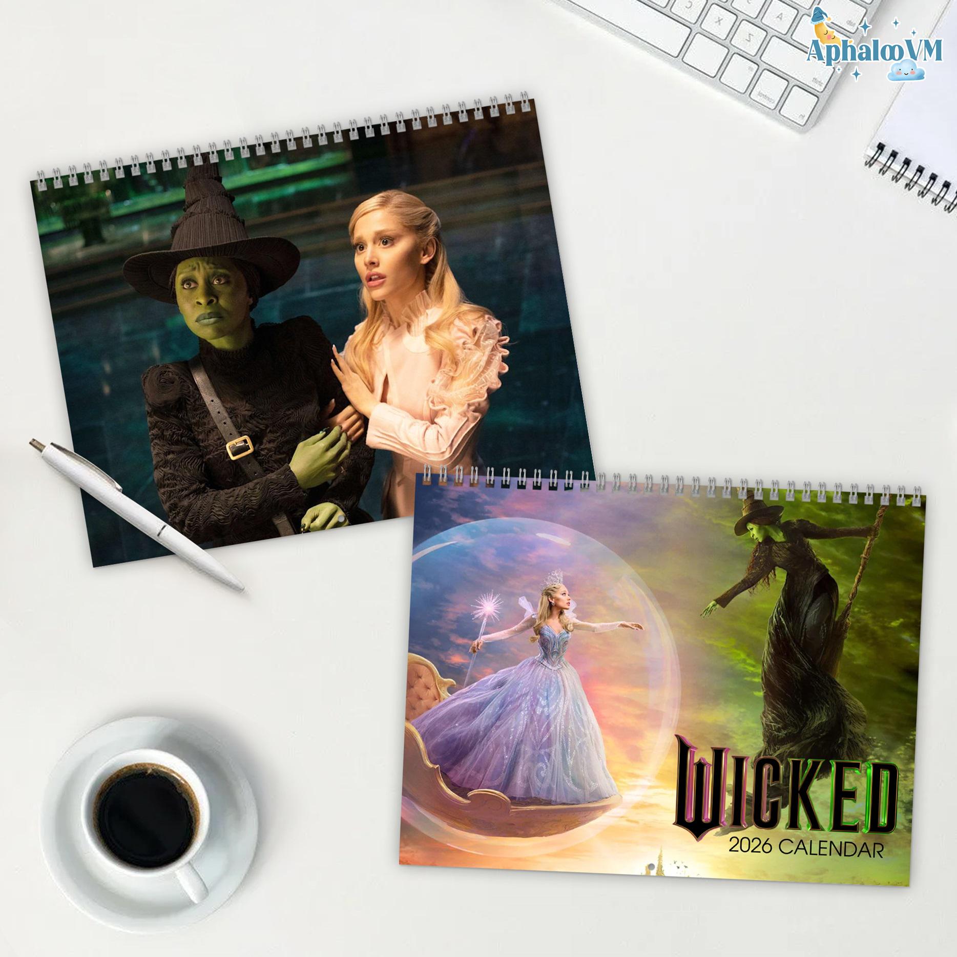 Discover Wicked 2026 Calendar, For Good Wicked Wall Calendar, Magical Wall Decor
