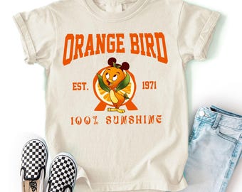 Camiseta retro de pájaro naranja de Disneyworld, camiseta de pájaro naranja Hello Sunshine, camiseta del Festival de Flores y Jardines 2026, camiseta familiar a juego para viajes a Disneyland