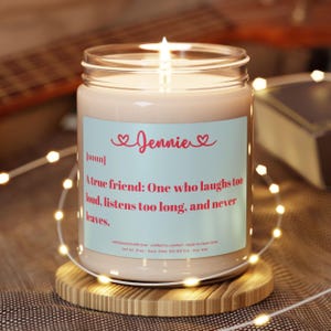 Name Definition Candle, Custom Funny Birthday Gift, Christmas Best Friend Personalized Gift, Personalized Long Distance Friendship Gifts