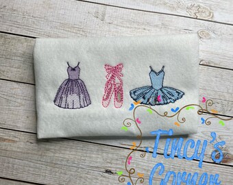 Ballerina Tutus Embroidery, Dance Embroidery