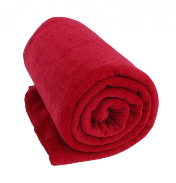 red fleece blankets in bulk