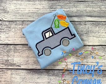 Fishing Truck Applique, Truck Applique, Transportation