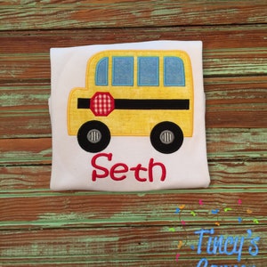 School Bus Applique, Back to School Applique
