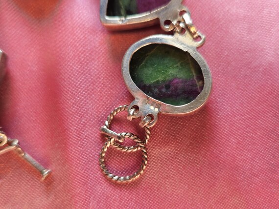 Ruby Zoisite Silver Bracelet - image 7