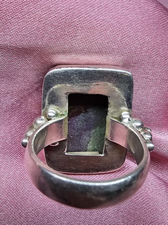 Ruby Zoisite Vintage ring in Sterling Silver - image 9