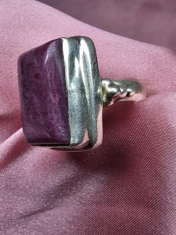 Ruby Zoisite Vintage ring in Sterling Silver - image 3