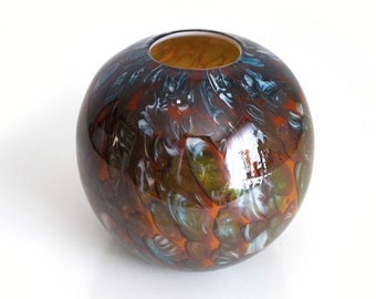 Vintage Hand blown spherical Vase