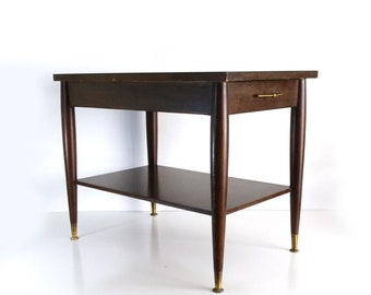 mid century side table walnut vintage mersman end table mid century side table etsy mid century side table walnut vintage mersman end table mid century side table etsy