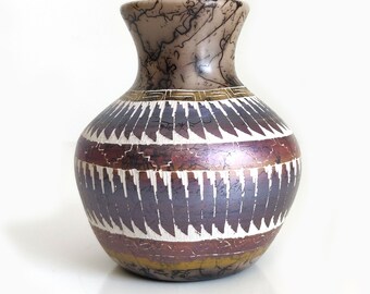 C Smith Navajo Pottery Vase, artist signed