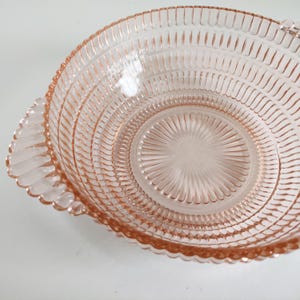 Pink Depression Glass Serving Bowl / Antique Depression Glass