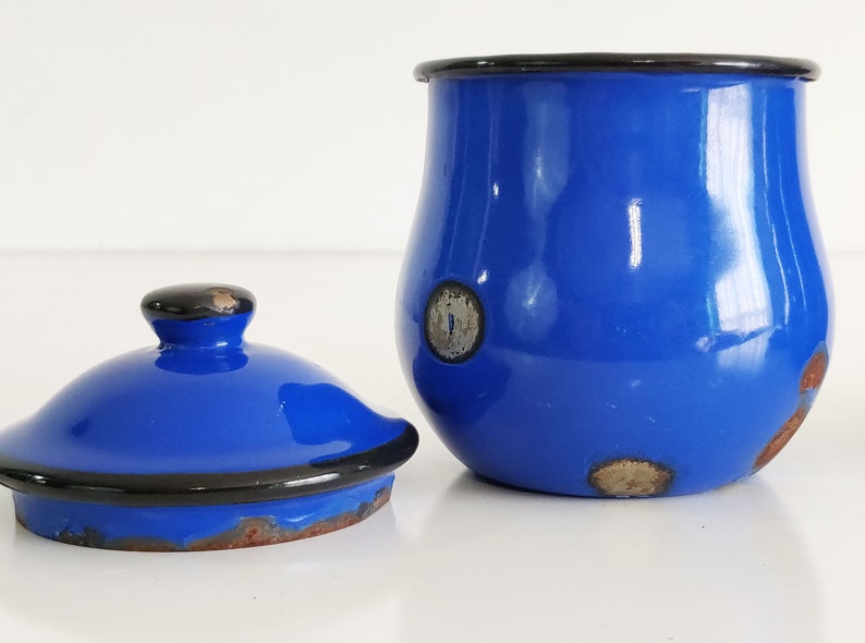 Japanese Asahi Enamelware Teapot and Sugar Bowl Etsy