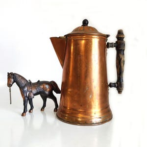 Vintage shabby Copper Teapot Kettle, coffee pot