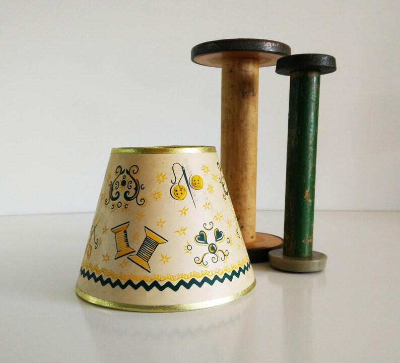 1970s Sewing Room Lamp Shade Over The Bulb Lampshade Image 0