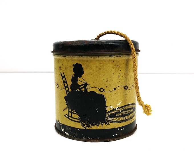 Vintage Yarn Holder / String Dispenser Tin Etsy