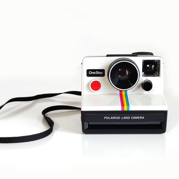 1970s SX70 Polaroid OneStep land camera, rainbow polaroid