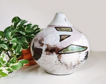 Vintage crackle glaze art pottery jar