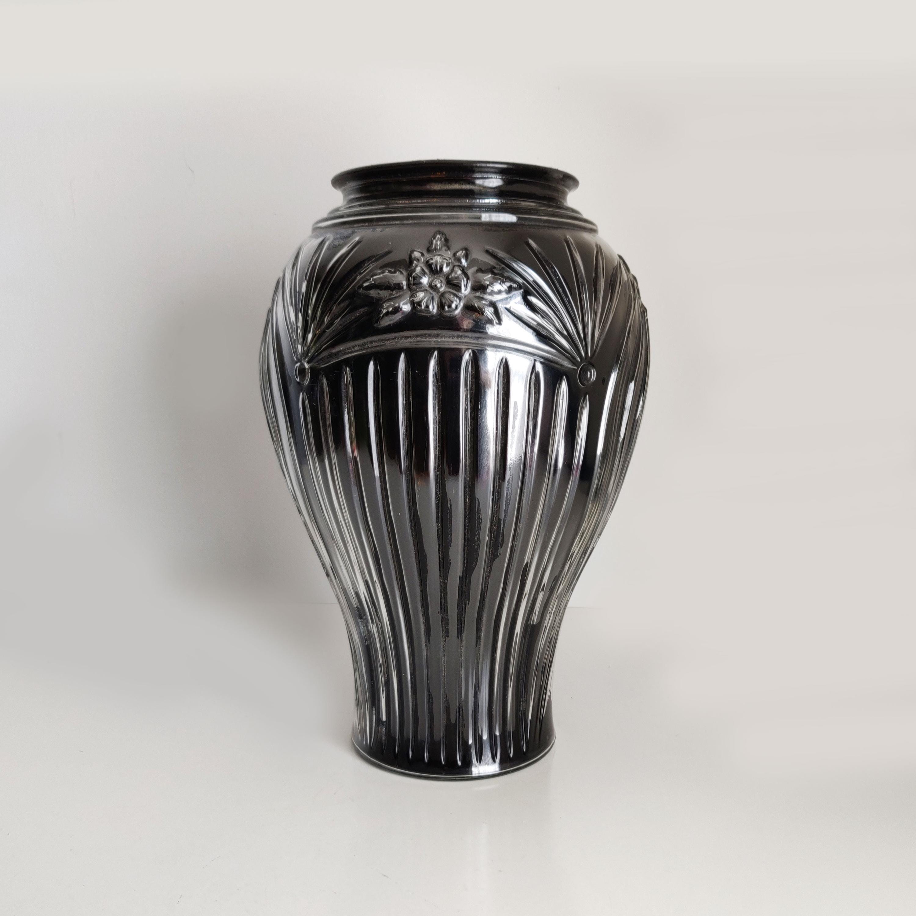 ART DECO Style ガラス 金属 花瓶　Vintage ART DECO Style ガラス 金属 花瓶 Vintage Vintage Art Deco Tall Vase