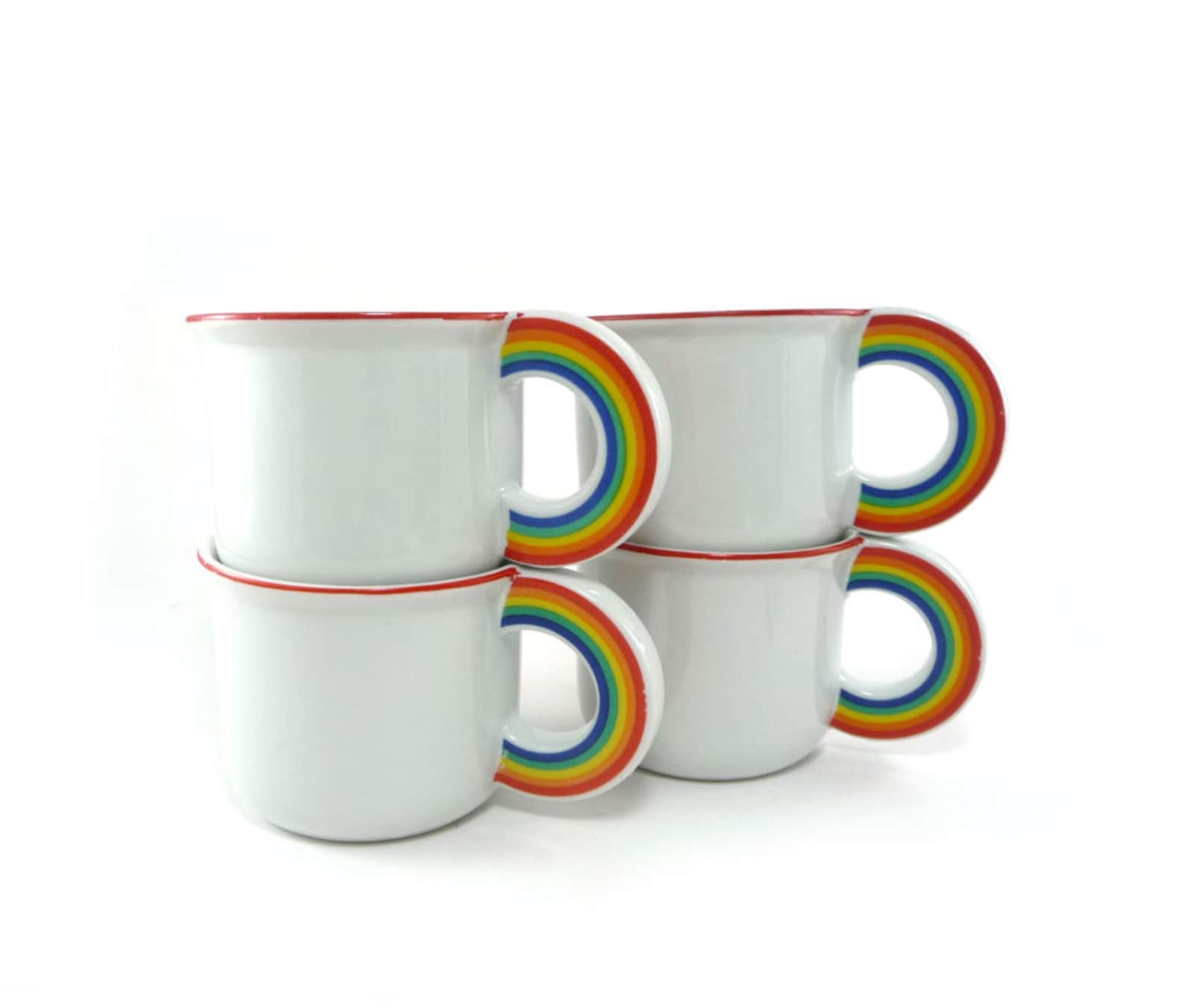 1978 Vandor rainbow mugs set of 4 Etsy