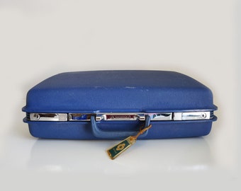 Blue Samsonite Suitcase, Vintage Luggage