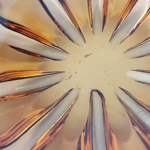 Wavy Amber Art Glass Ashtray image 6