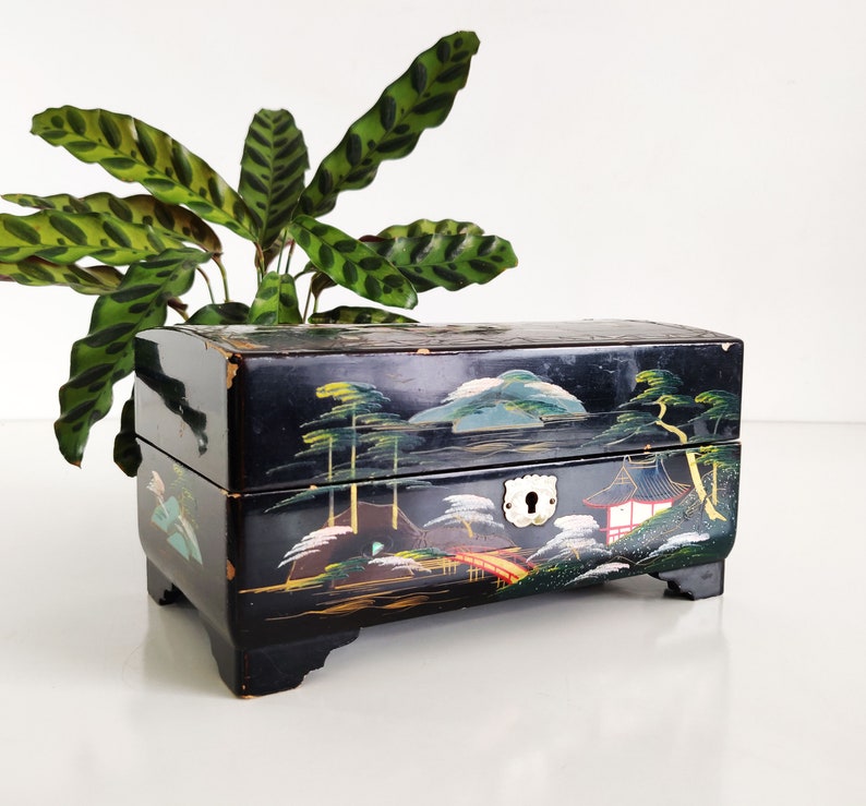 Vintage Japanese Jewelry Box for repair upcycle
