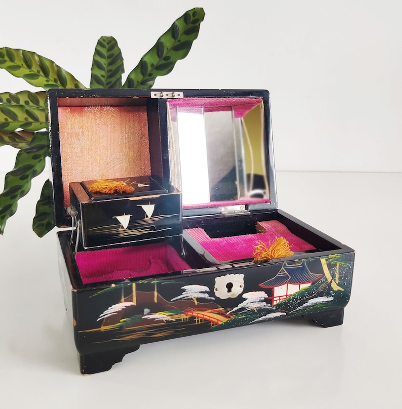 Vintage Japanese Jewelry Box for repair upcycle
