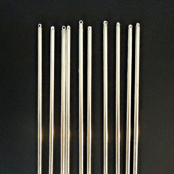 Metal Hair Sticks or Shawl Pins, 5 7/8" Long (150mm) x 3mm Wide, Silver or Gold Plated