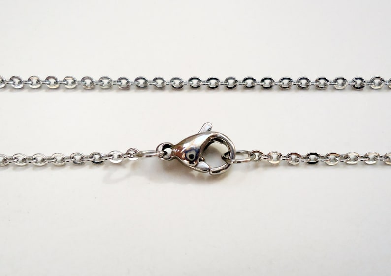 20 Stainless Steel Chains 19.75 Long x 1.5mm Wide image 2