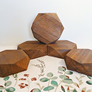 Flat Hexagon Wooden Riser, Tabletop Riser, Vertical or Lay Flat ...