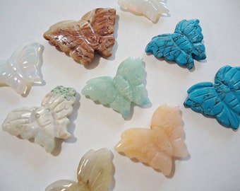 CLEARANCE - Stone Butterfly Mix, 9 Pieces included, 30-40mm Wide