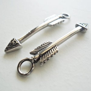 Stainless Steel Arrow Pendant - 1.75&quot; Long