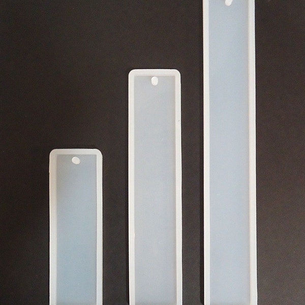 Bookmark Molds, Silicone, Resin Crafts, 3 Sizes, 3 5/8", 5.5", 7.5" Long, Set of 3