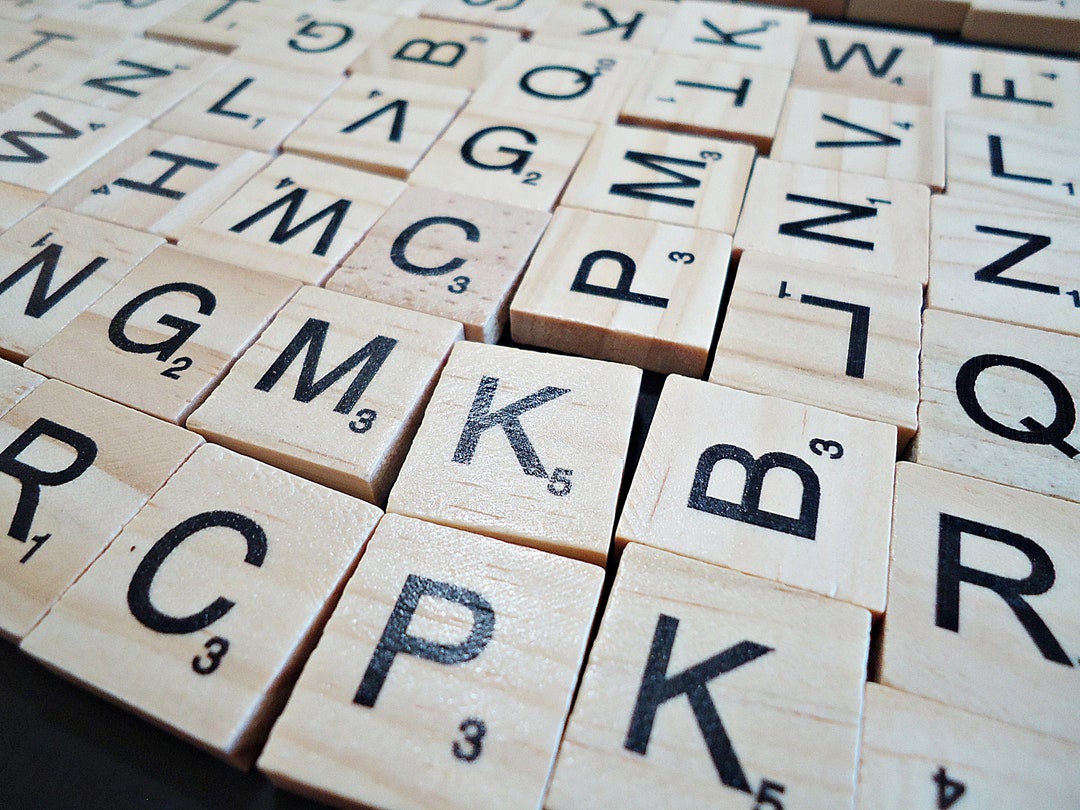 100 Wooden Scrabble Alphabet Tiles - Random Letters - 20mm X 18mm - Etsy