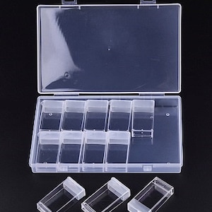 Small Bead Storage - 12 Containers with Case - Seed Beads, Drills, etc.