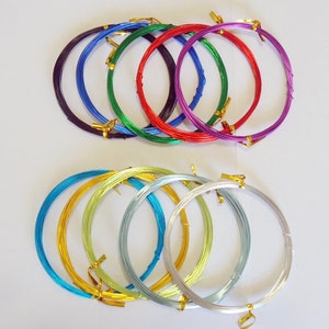 Aluminum Craft Wire, 20 Guage (0.8mm Thick), 10 Colors, 5m each (16.4 ft), 50m Total (164 ft)