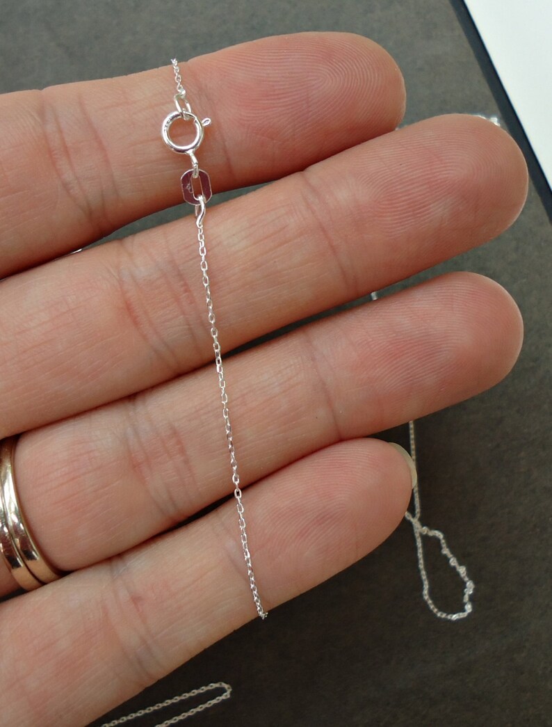 Sterling Silver Necklace Chains 18 Finished Cable Etsy