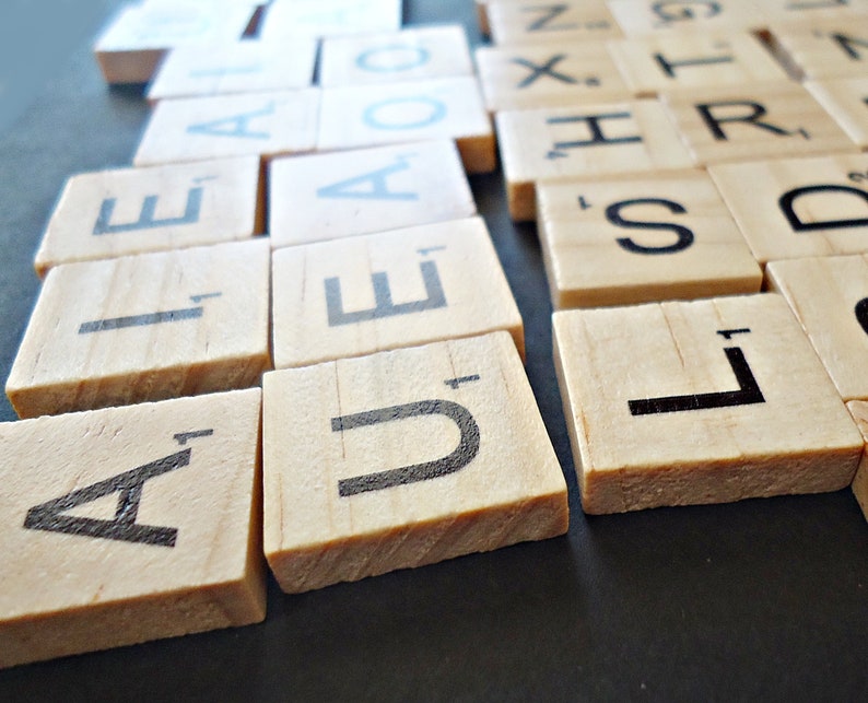 100 Wooden Scrabble Alphabet Tiles Random Letters 20mm X | Etsy