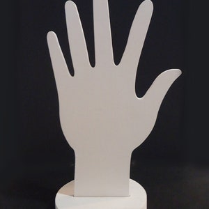 Wooden Hand Display for Rings and Bracelets, White